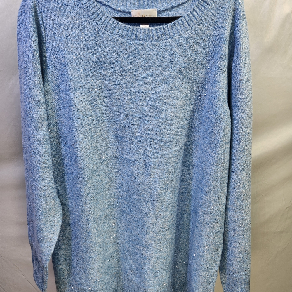 New!! 1X Blue Sparkle Women's Sweatshirt
